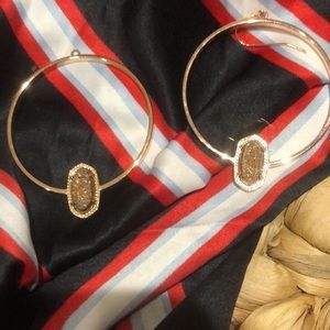 Druzy hoops